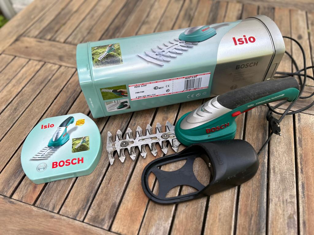 Bosch Isio Buxus Mini heggenschaar, Tuin en Terras, Snoeischaren, Ophalen, Gebruikt