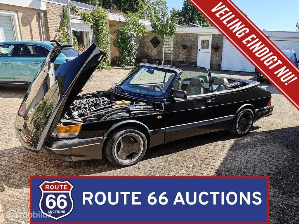Saab 900 Turbo 16S Cabriolet | 1993 | Route 66 Auctions, Autos, Achat, Entreprise, Boîte manuelle, Autre carrosserie