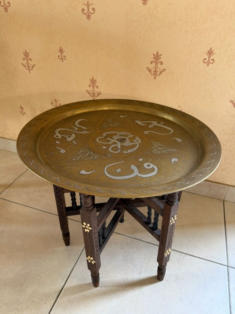 Plateau- table  cuivre oriental, Antiquités & Art, Enlèvement, Cuivre