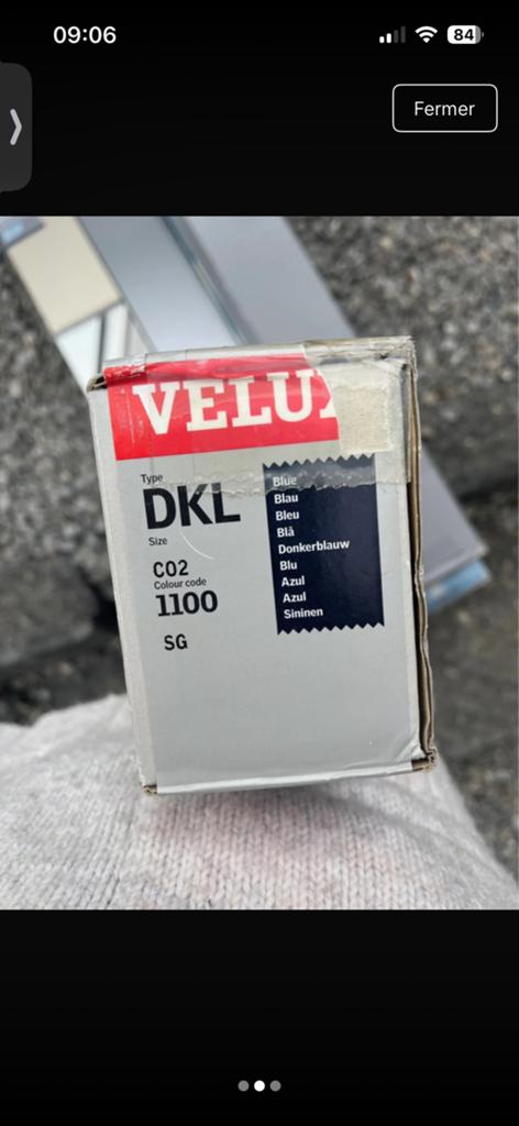 Store occultant Velux DKL C02 1100 SG marine, Bricolage & Construction, Enlèvement ou Envoi, Comme neuf