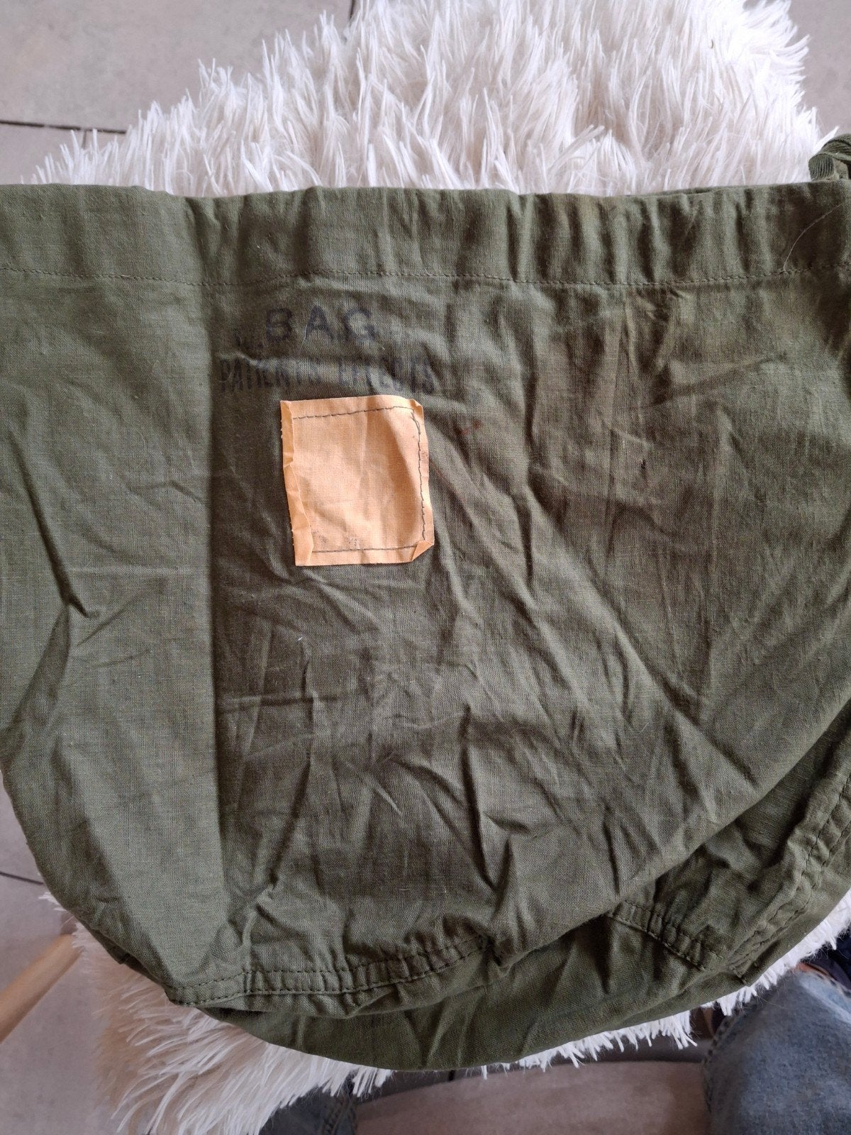 Sac us médic, pour les éffets du patient. Période Vietnam., Enlèvement