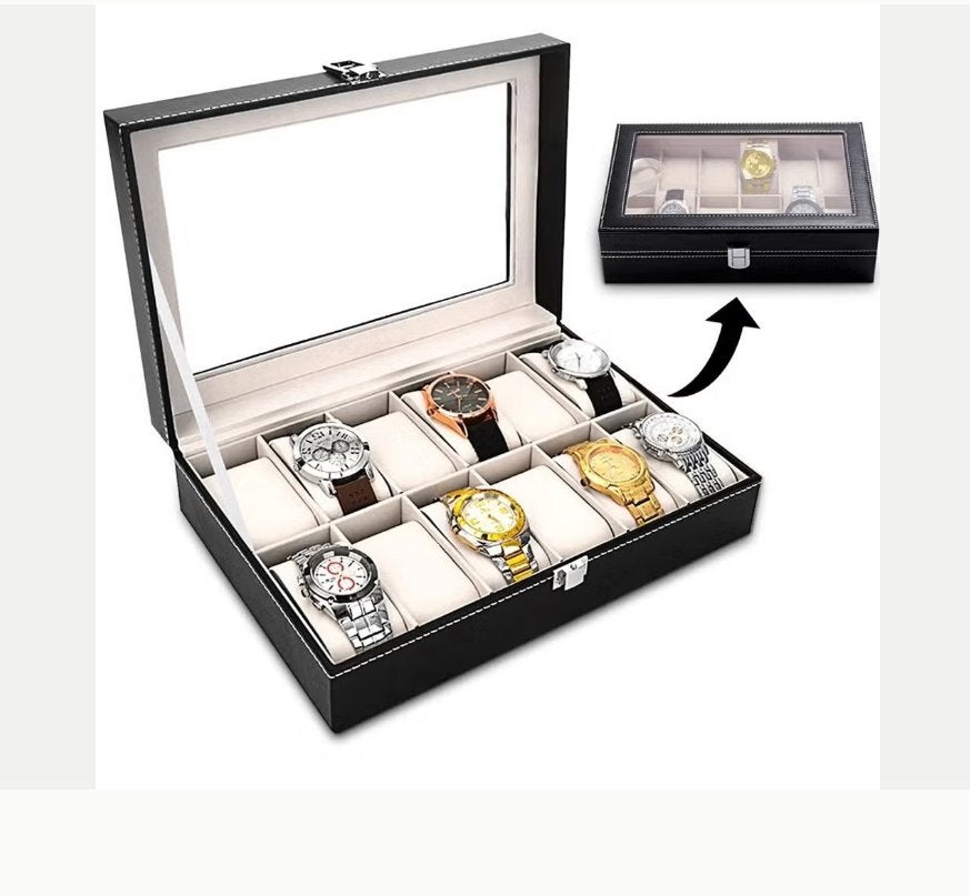 Luxe horlogedoos / horloge opbergdoos voor 12 horloges, Handtassen en Accessoires, Horloges | Heren, Ophalen of Verzenden, Nieuw