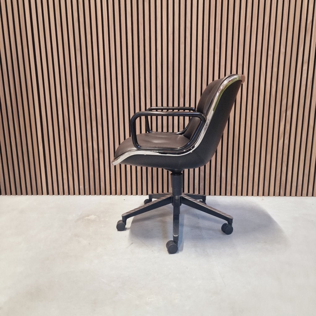 Knoll Pollock Executive chair - Black Volo leather, Enlèvement ou Envoi