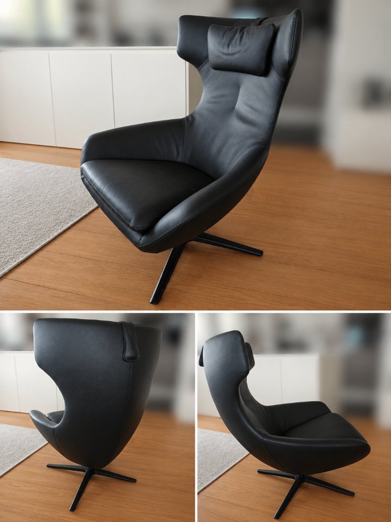 Draaifauteuil Leolux Caruzzo Plus (-25% op adviesprijs!), Ophalen, Design, Zo goed als nieuw, 75 tot 100 cm