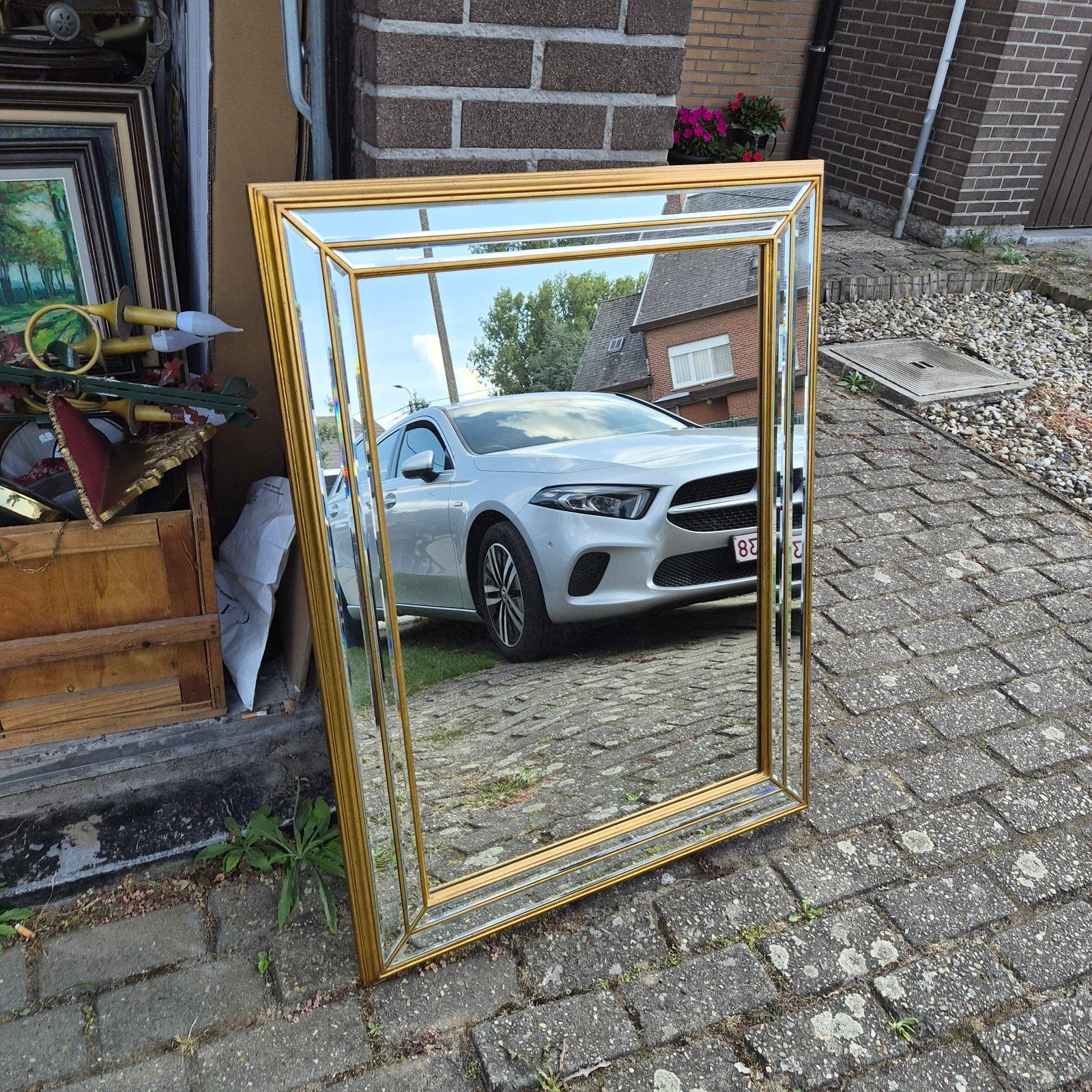 spiegl deknudt, Huis en Inrichting, Woonaccessoires | Spiegels, Ophalen