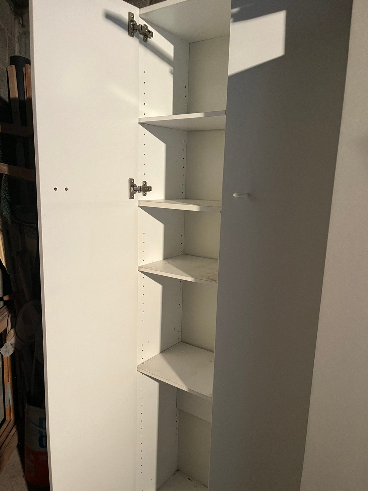 Armoire blanche avec étagères, Maison & Meubles, Autres matériaux, 25 à 50 cm, Comme neuf, 50 à 100 cm