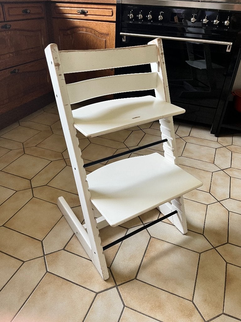 Stokke Tripp Trapp wit, Kinderen en Baby's, Ophalen, Gebruikt, Meegroeistoel, Aanschuifbaar