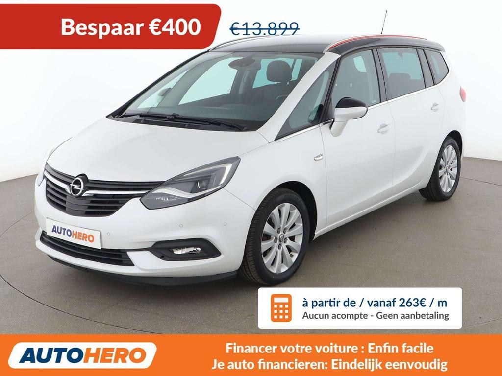 Opel Zafira Tourer 1.4 Turbo Business Innovation (bj 2018), Auto's, Gebruikt, Zwart, Wit, Leder