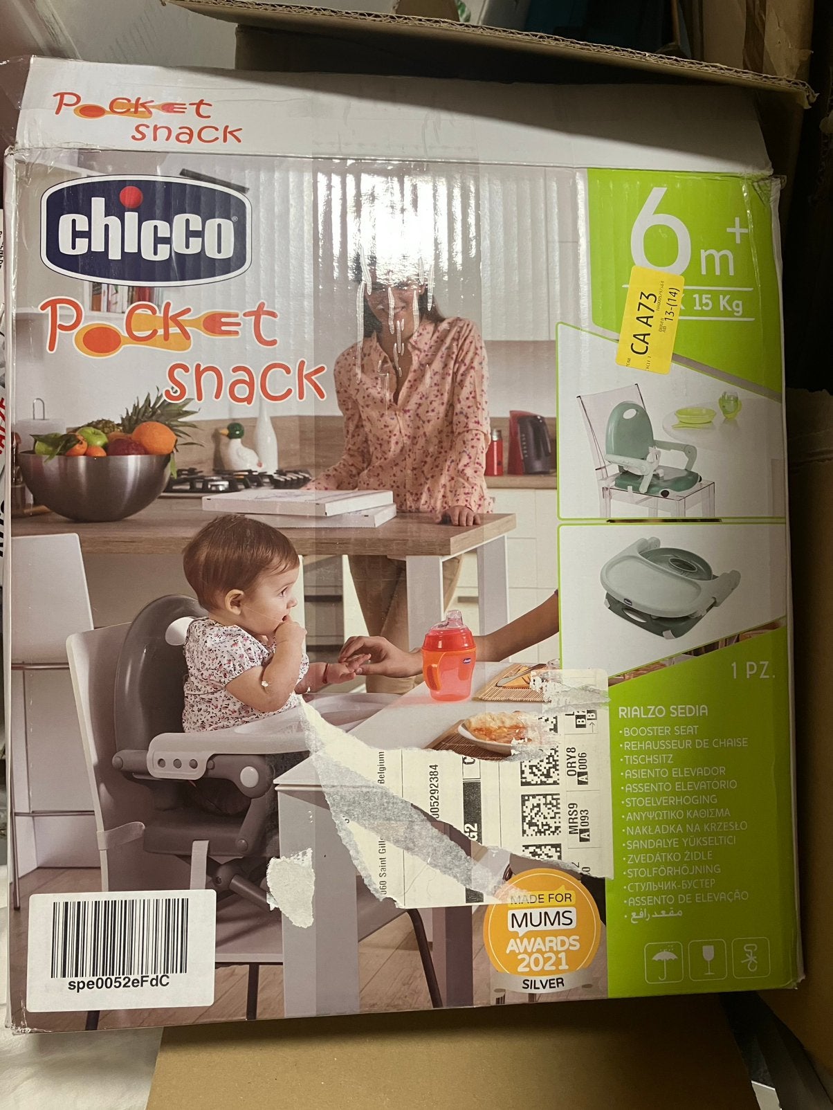 Vends Chicco Pocket Snack vert comme neuf, Enlèvement, Comme neuf