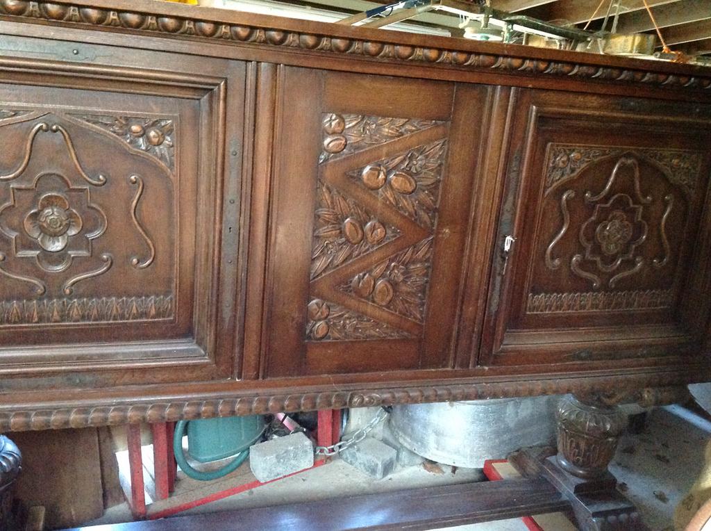 Meuble de bureau ancien 1920 en chêne, Enlèvement ou Envoi