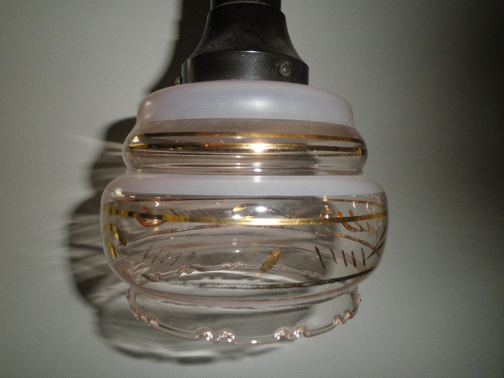 Belle lampe suspendue rétro vintage. plafonnier, Enlèvement, Comme neuf, Art deco, E27 (grand)