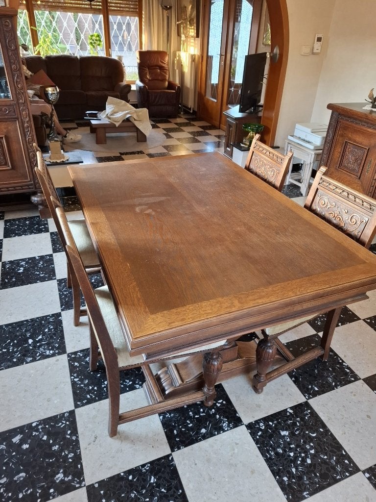 eetkamer, Ophalen, Gebruikt, Koloniaans, 4 tot 6 stoelen