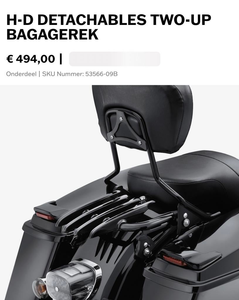 Bagagerek Harley Davidson Touring, Enlèvement, Comme neuf
