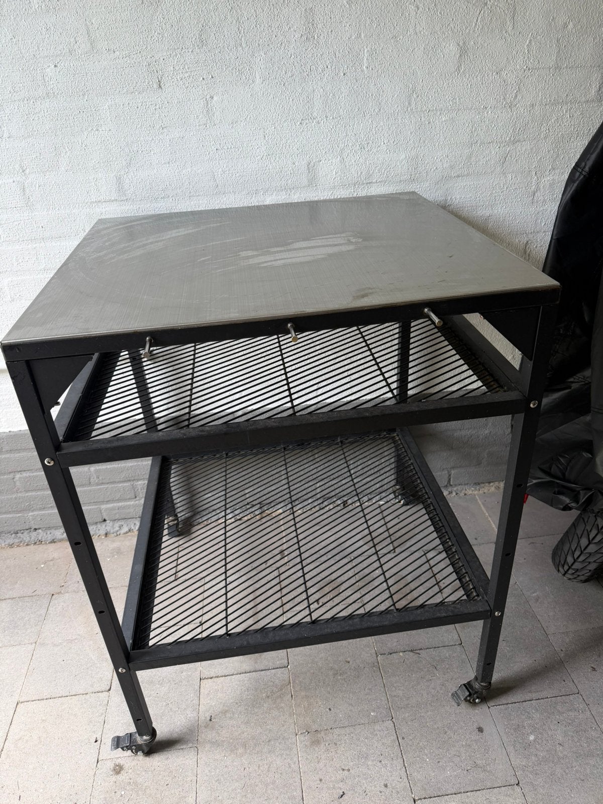 Inox pizza tafel tafel, Huis en Inrichting, Ophalen, Zo goed als nieuw