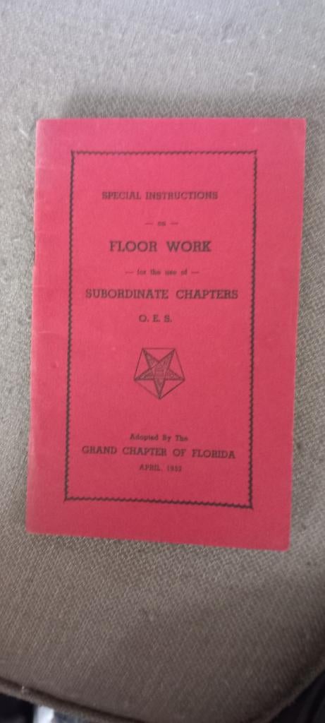 Boekje Special Instruction on Floorwork Subordonate Chapters, Antiek en Kunst, Antiek | Boeken en Manuscripten, Ophalen of Verzenden