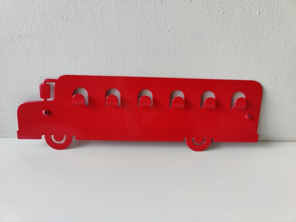 Leuke kapstok in retro rode bus-vorm, Wandkapstok, Kunststof, Ophalen of Verzenden, Zo goed als nieuw