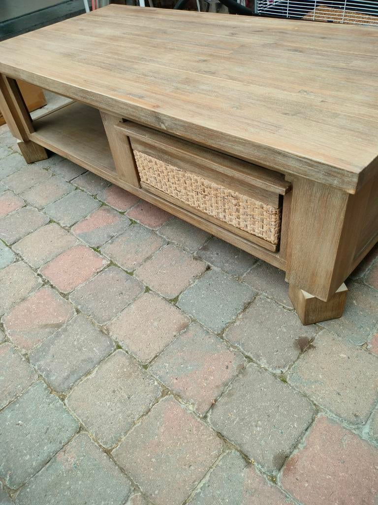 Massief eiken salontafel, Huis en Inrichting, Ophalen