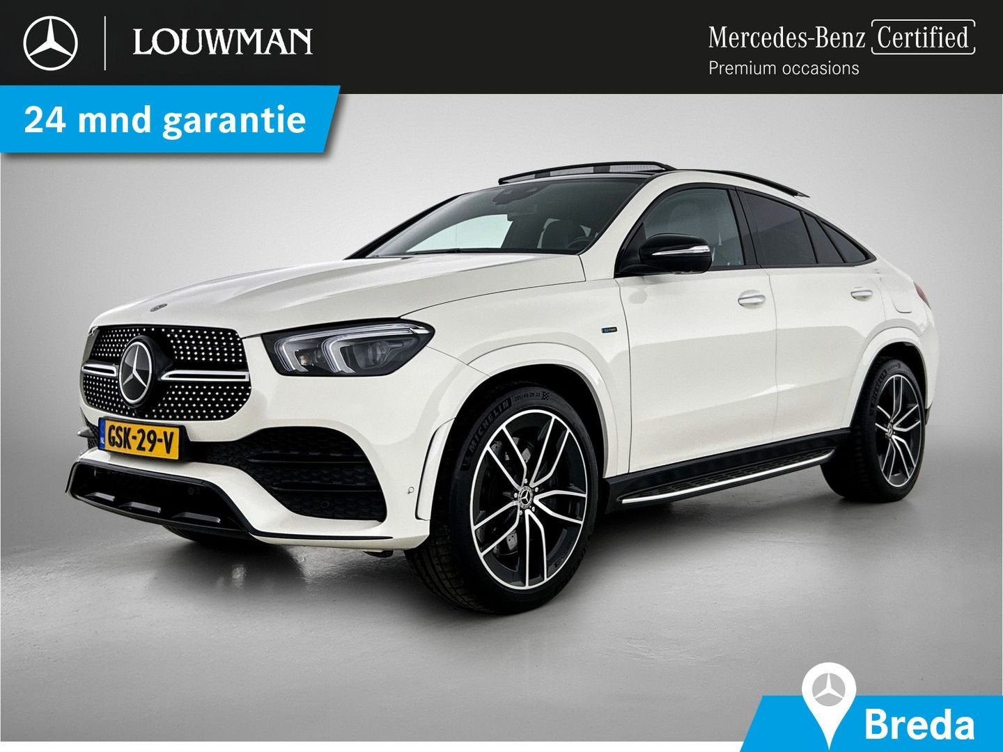 Mercedes-Benz GLE 350 e 4MATIC | Panoramadak | 360 camera |, Auto's, Automaat, Zwart, GLE, Wit