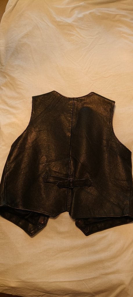 Veste en cuir noire pour homme, Andere, Comme neuf, Noir, Enlèvement