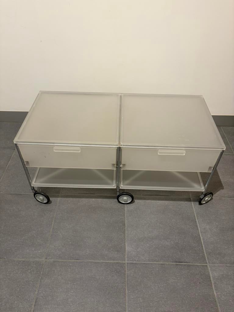 Kartell Desgin meubel plexi 2 lades, Ophalen, Kunststof, Gebruikt, Desgin