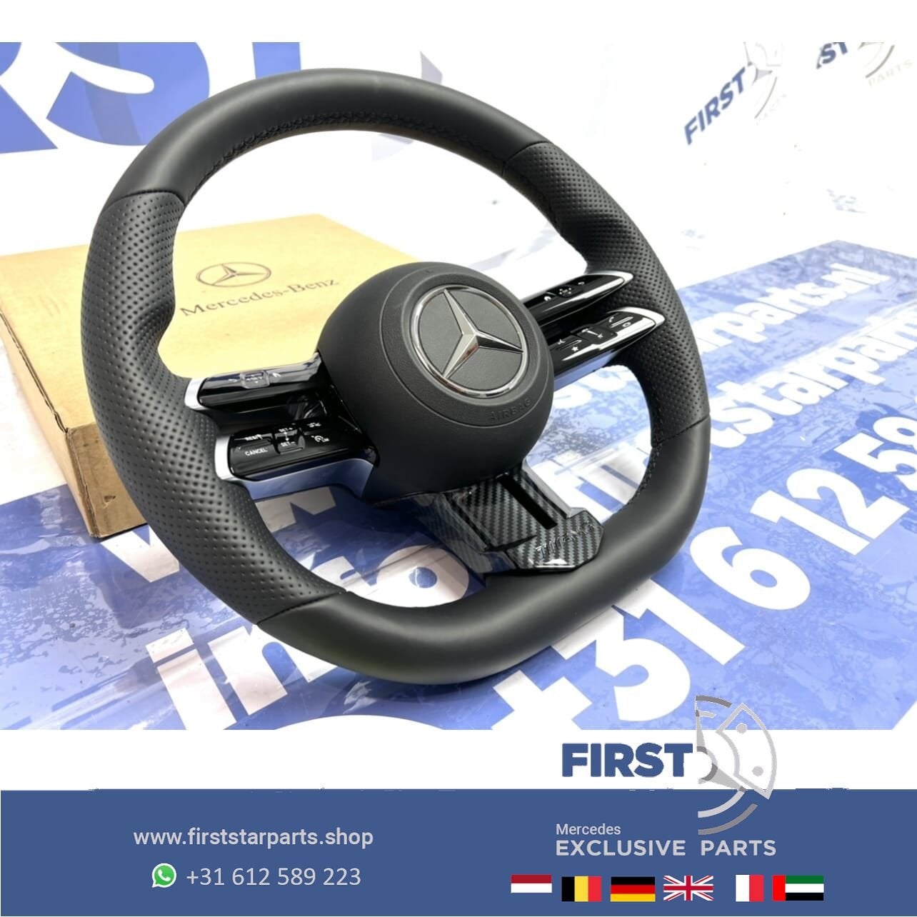 W213 C238 FACELIFT 2022 AMG leder Stuur Mercedes E Klasse 20, Utilisé, -, -, Enlèvement ou Envoi