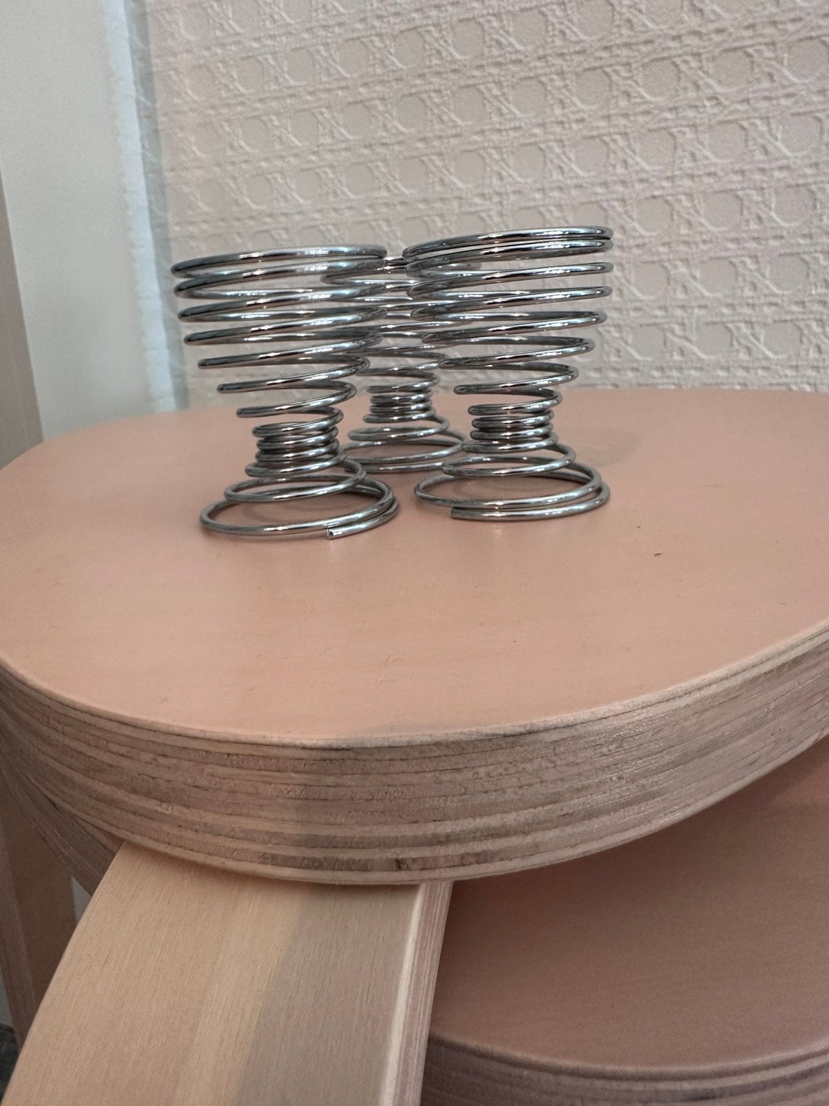 Vintage chroom eiererdopjes, Ophalen