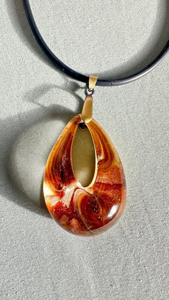 Pendentif goutte en verre de Murano - Venetia Lum) d'origine, Antiquités & Art, Enlèvement ou Envoi