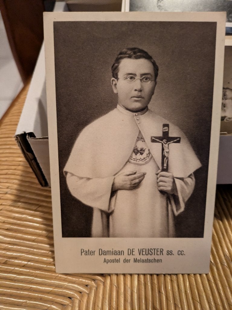 Pater Damiaan de veuster, Ophalen of Verzenden, 1920 tot 1940, Ongelopen, Sterren en Beroemdheden