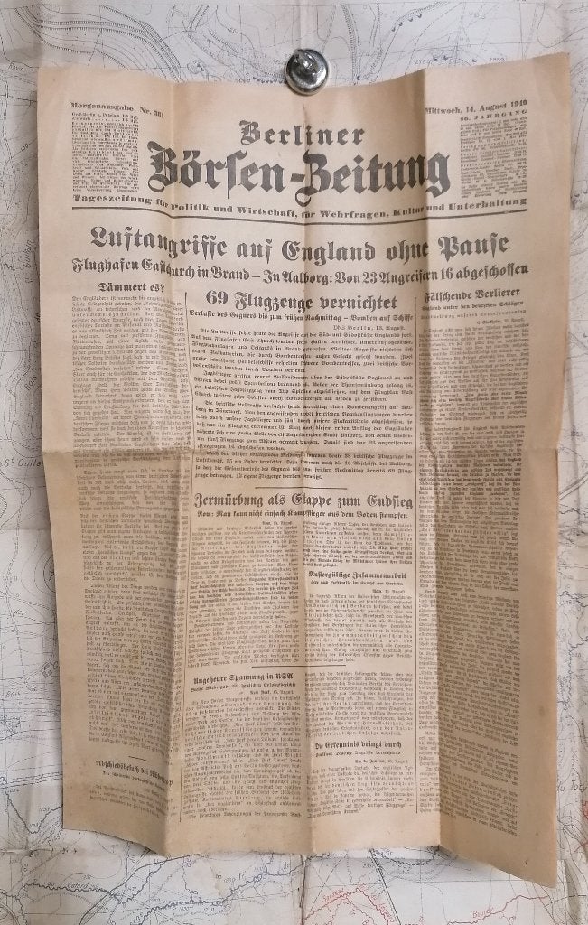 Duitse militaire krant uit de Tweede Wereldoorlog 1940, Verzenden, Overige soorten, Overige typen