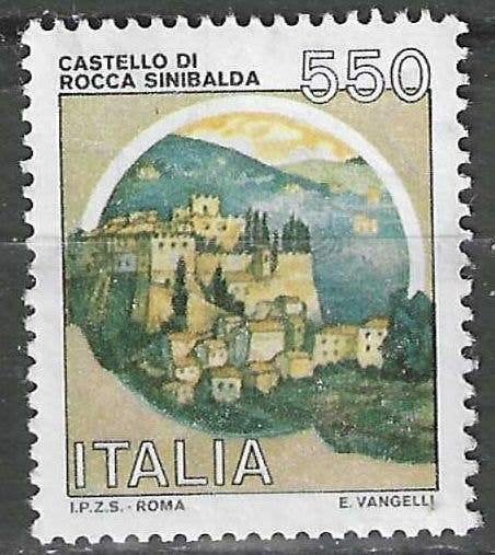 Italie 1984 - Yvert 1603 - Château de Rocca - 550 l. (PF), Envoi, Non oblitéré