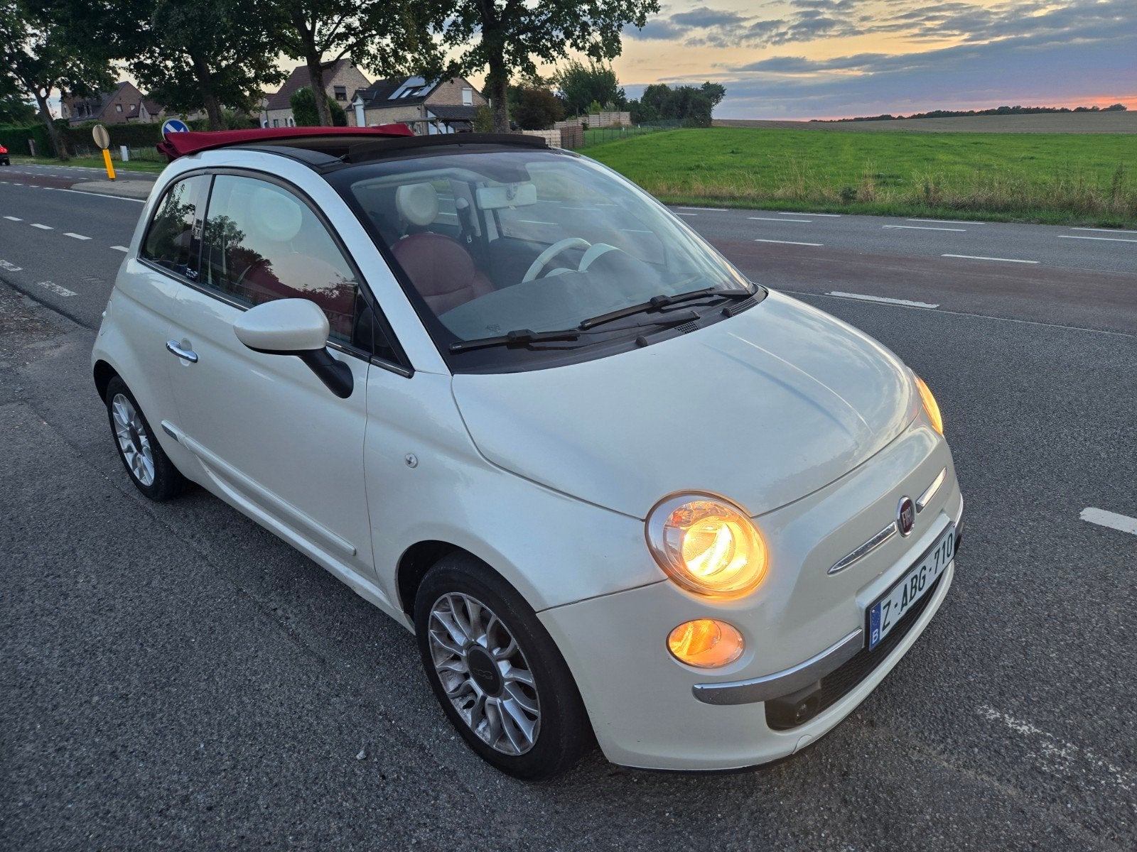 fiat 500 Cabriolet, Autos, Fiat, Cuir, Euro 5, Achat, 63 kW