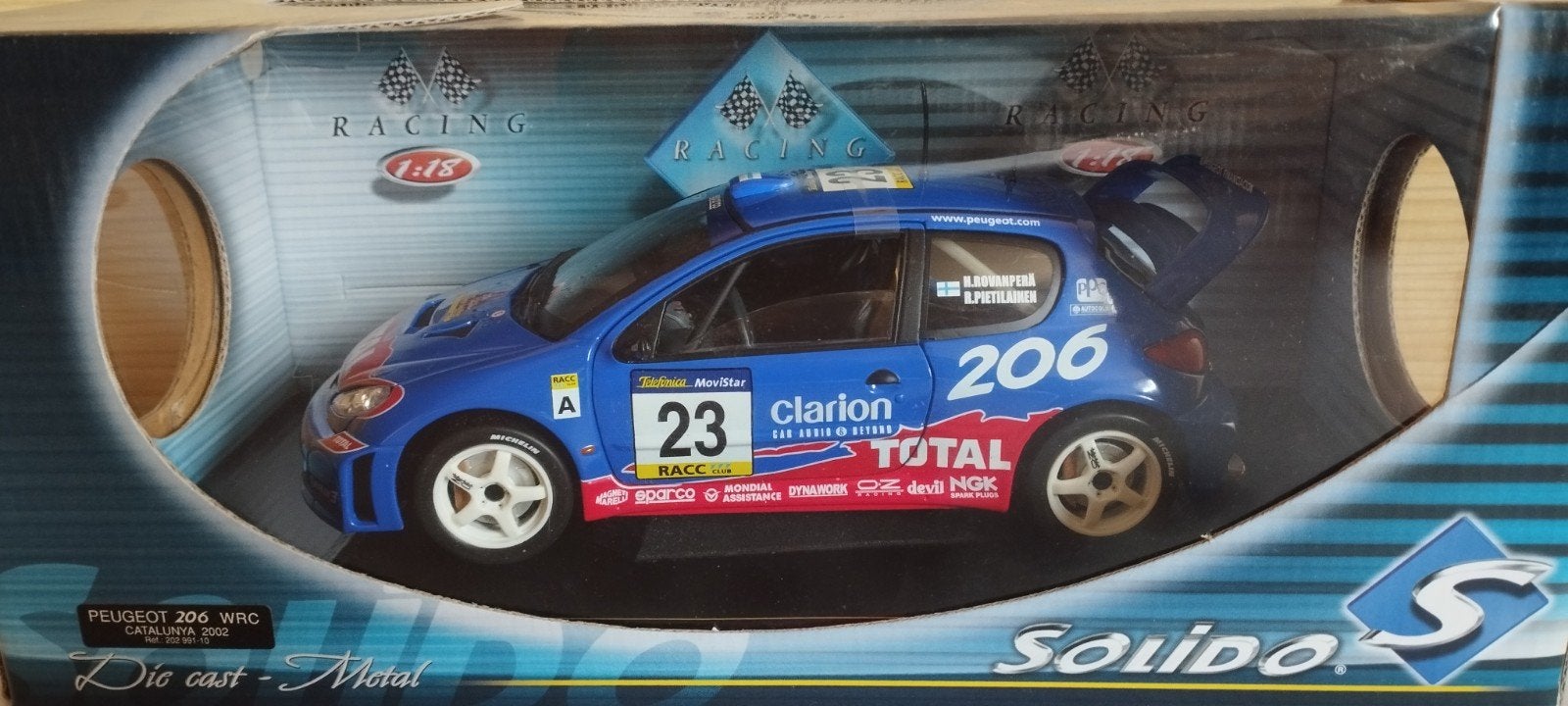 Peugeot 206 wrc, Hobby en Vrije tijd, Modelauto's | 1:18, Ophalen of Verzenden, Nieuw, Auto, Solido