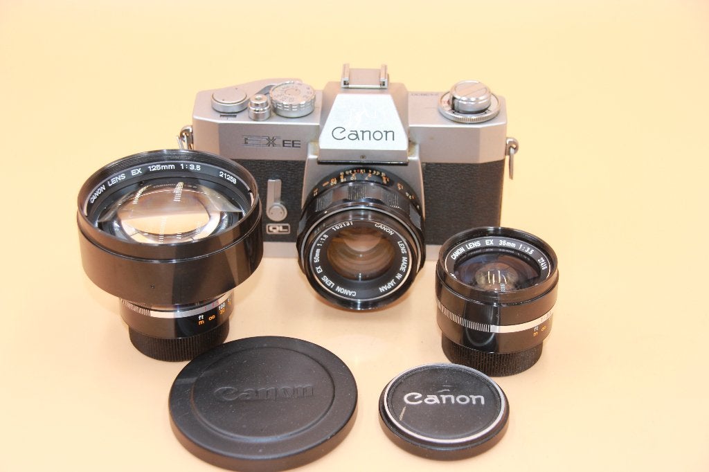 CANON EX EE + 35mm + 125 mm, TV, Hi-fi & Vidéo, Enlèvement ou Envoi, Utilisé, Reflex miroir, Canon