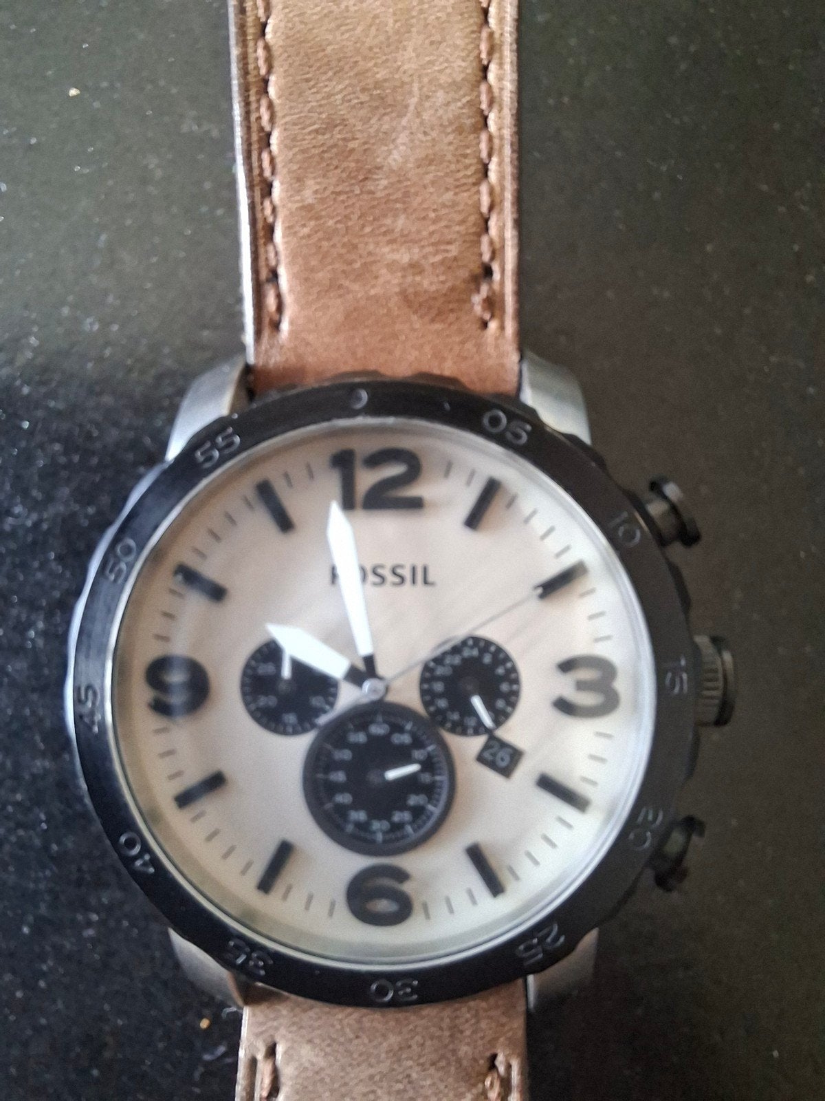 Montre pour homme Fossil, Bijoux, Sacs & Beauté, Enlèvement ou Envoi, Utilisé, Cuir