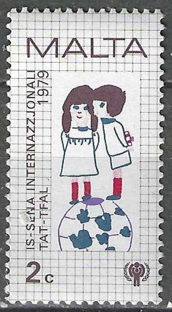 Malte 1979 - Yvert 585 - Année de l'enfant (OR), Timbres & Monnaies, Timbres | Europe | Autre, Non oblitéré, Malte, Envoi