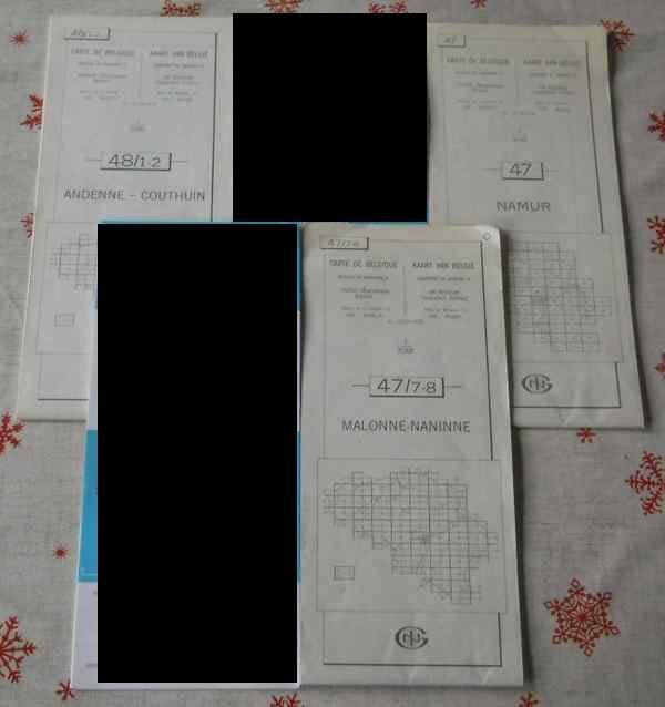 Cartes IGN (Belgique), Ophalen, Gelezen, België