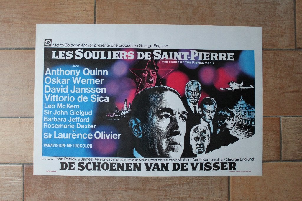 filmaffiche Anthony Quinn Shoes of the Fisherman filmposter, Verzamelen, Posters, Rechthoekig Liggend, Ophalen of Verzenden, Zo goed als nieuw