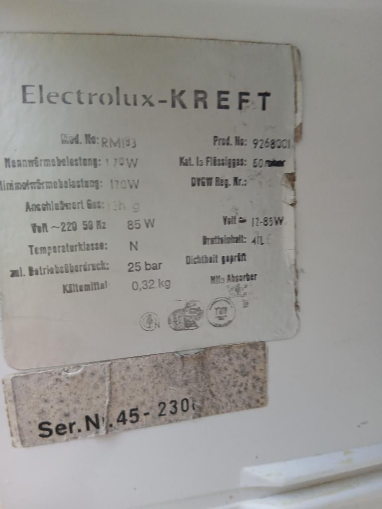 Vintage Electrolux koelkast, Caravans en Kamperen, Ophalen, Gebruikt