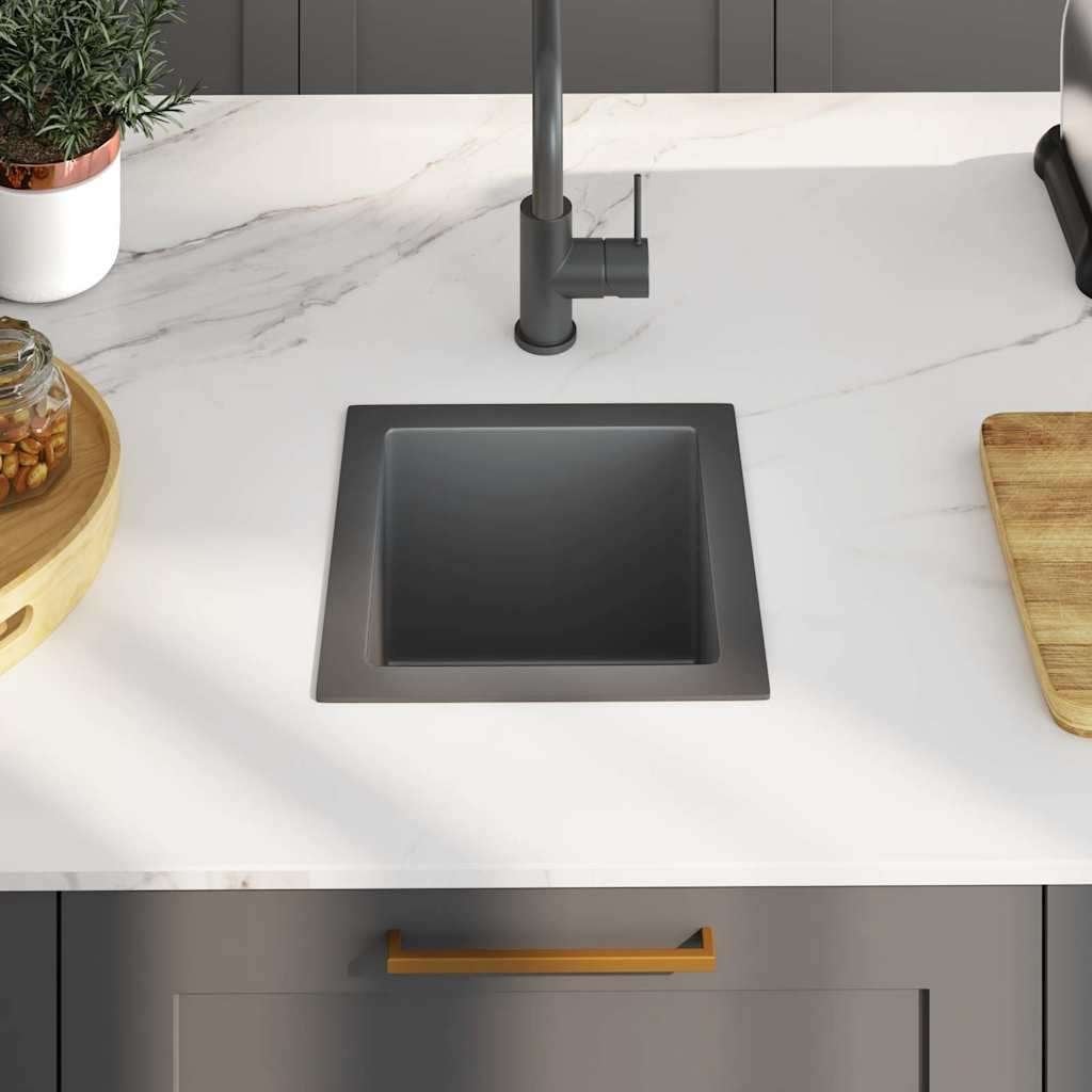 Évier de cuisine fait main Noir Acier inoxydable, Ophalen, Nieuw, Zwart
