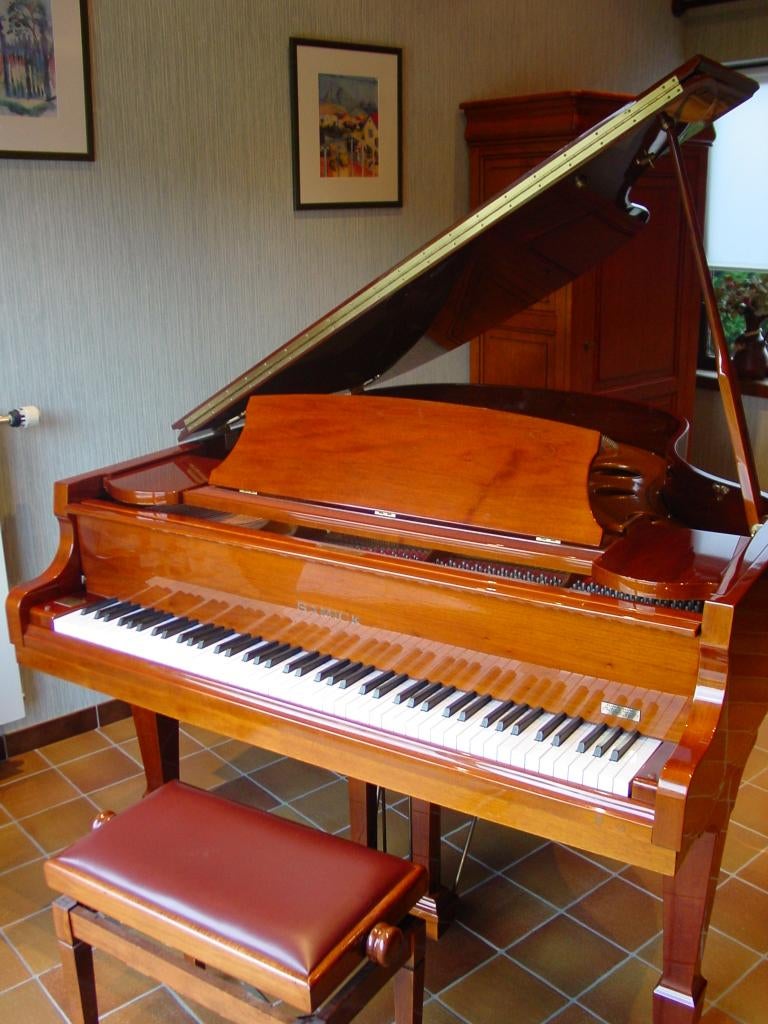 Piano 1/4 queue SAMICK 17"  noyer SG-172 avec banquette, Musique & Instruments, Pianos, Comme neuf, À queue, Brun, Brillant, Enlèvement