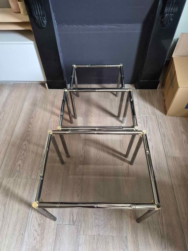 Retro bijzettafeltjes, Huis en Inrichting, Ophalen, Gebruikt, Retro Vintage