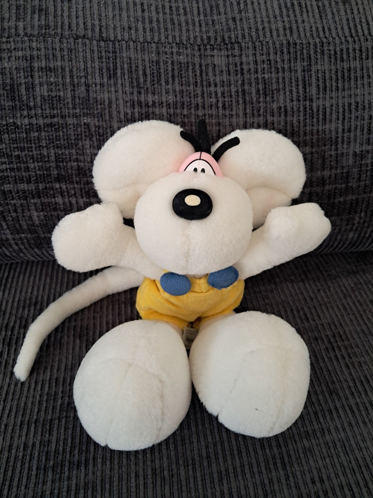 Peluche Diddl salopette 25 cm, Collections, Diddl, Enlèvement ou Envoi, Diddl, Comme neuf, Peluche