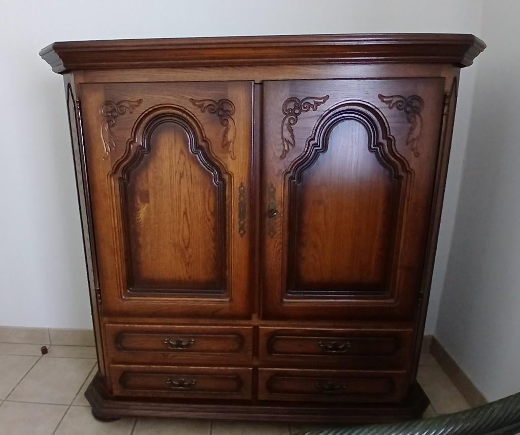 MASSIEVE EIKEN EETPLAATS, Huis en Inrichting, Ophalen, Gebruikt, RUSTIEK, 4 tot 6 stoelen