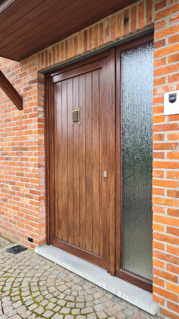Voordeur Padoek met appart raam, Doe-het-zelf en Bouw, Ophalen, Hout