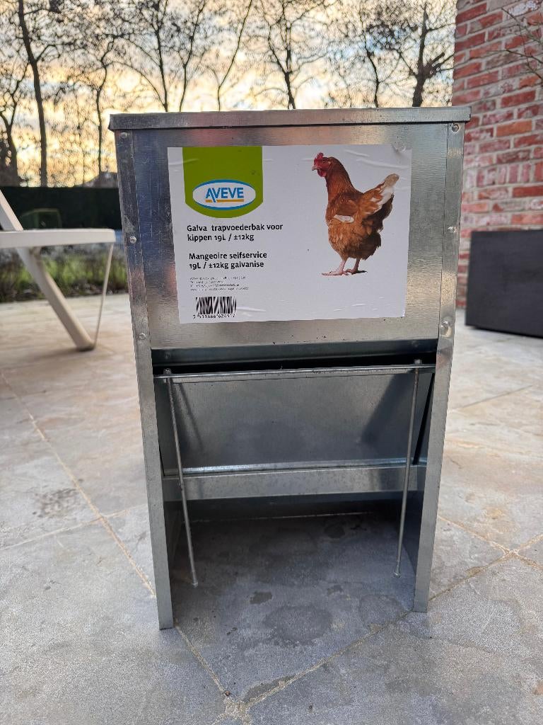 Galva trapvoeder bak kippen 19L 12kg NIEUW, Dieren en Toebehoren, Pluimvee, Overige soorten