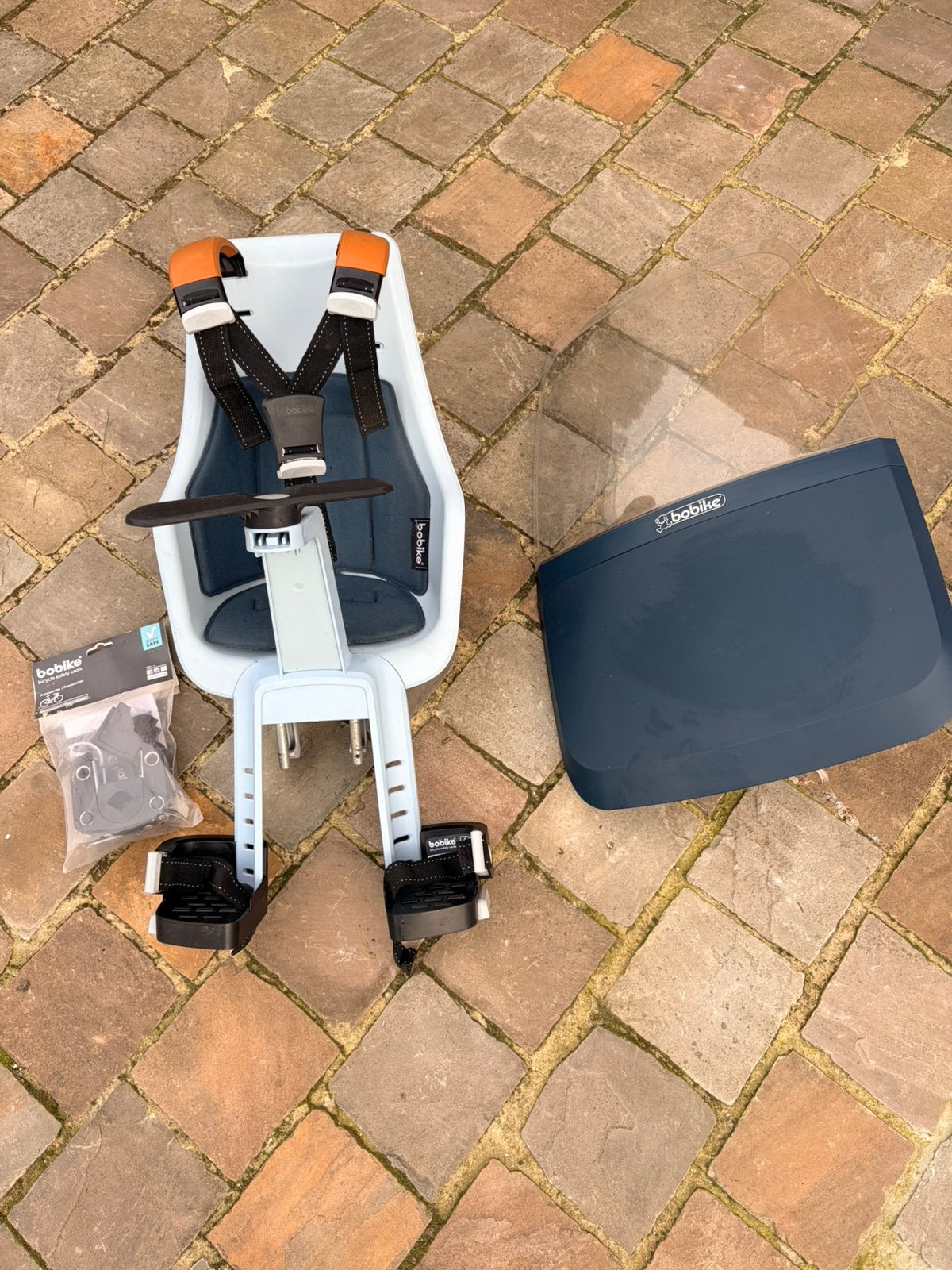Nieuwe Bobike Exclusive Mini Plus – voorzitje voor de fiets, Ophalen, Voetsteuntjes, Zo goed als nieuw, Voorzitje