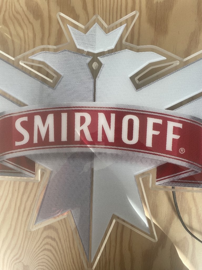 Smirnoff, Verzamelen, Biermerken, Ophalen, Gebruikt, Reclamebord, Plaat of Schild, Overige merken
