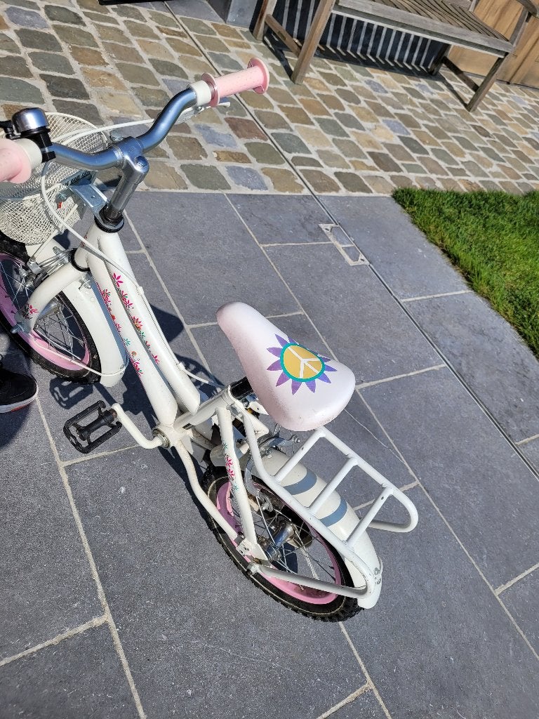 Meisjesfiets 14", Fietsen en Brommers, Ophalen, Gebruikt, Velgrem, 14 inch of minder