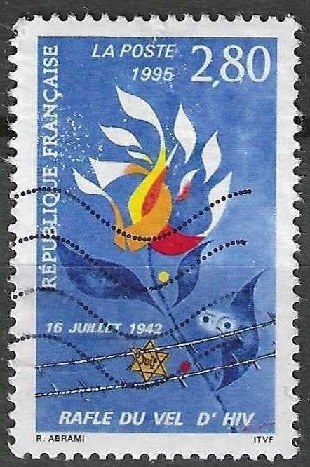 Frankrijk 1995 - Yvert 2965 - Rafle du Vel d'Hiv (ST), Postzegels en Munten, Verzenden, Gestempeld