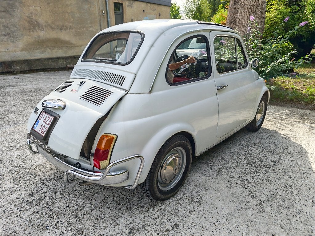 Fiat 500L uit 1971 in zeer goede staat, Auto's, Wit, Leder, Particulier, 500L
